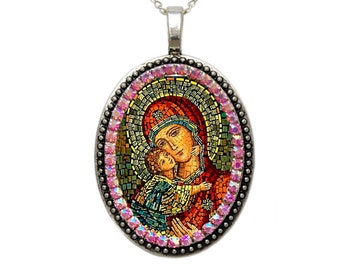 Our Lady of Perpetual Help Necklace  - A Symbol of Faith and Protection - Patroness of Haiti; Redemptorist Order & Almoradi (Spain)