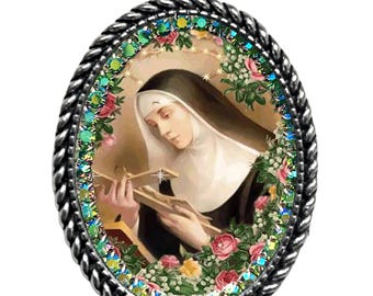 Saint Rita of Cascia Necklace; Patron Saint of Impossible Causes; Catholic St. Rita Devotional Gift; Spiritual Necklace; Christian Gift