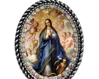 Our Lady Immaculate Conception,Patroness of The USA, Christian necklace, Virgin Mary necklace, religious pendant, Christian devotional gift