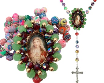 UNIQUE Immaculate Heart of Mary Rosary