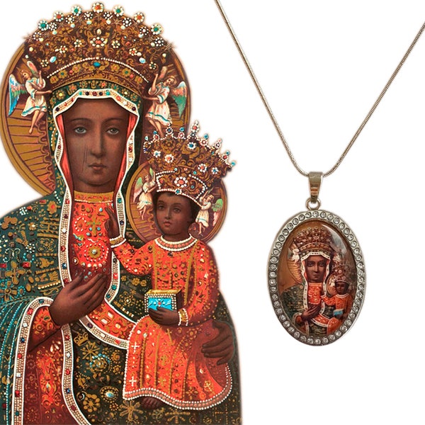 Black Madonna of Czestochowa Necklace - Patroness of Poland