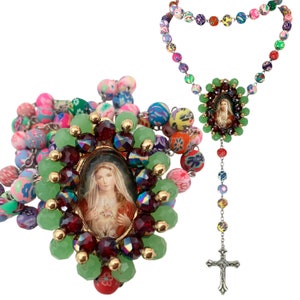 UNIQUE Immaculate Heart of Mary Rosary