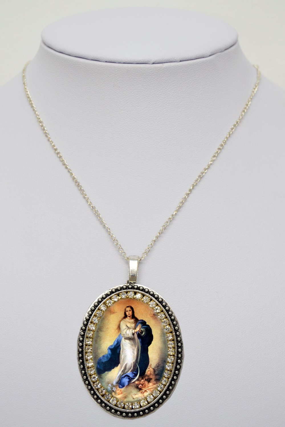Our Lady Immaculate Conception of Mary Handmade Necklace Catholic