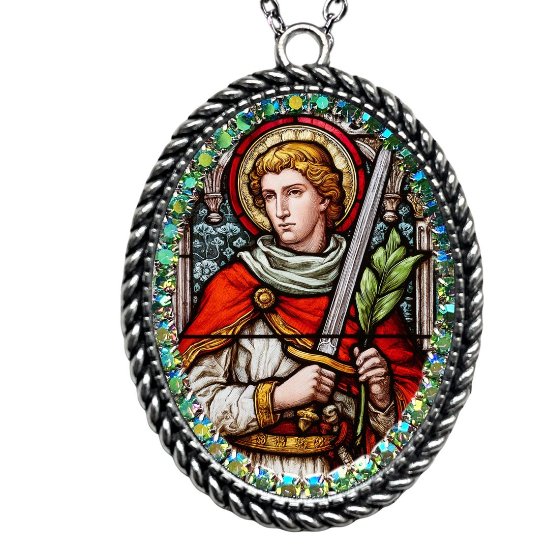 Saint Valentine Necklace; Patron Saint of Love & Romance; Valentine ...