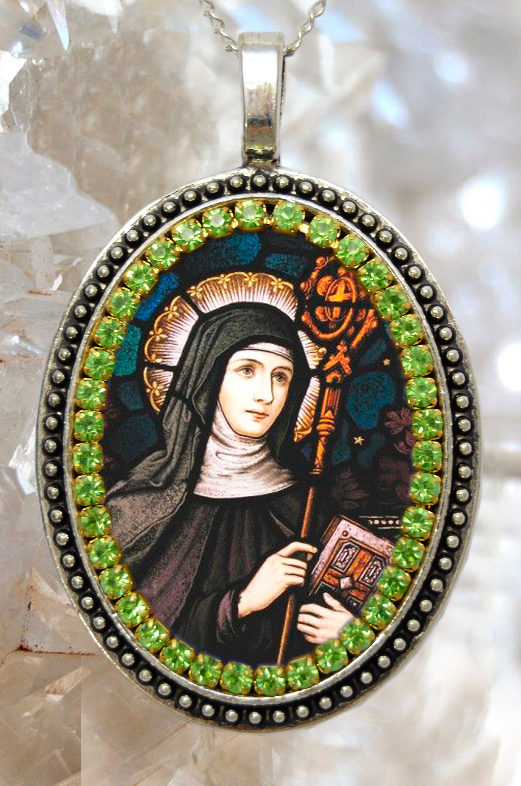 Saint Gertrude The Great Locket
