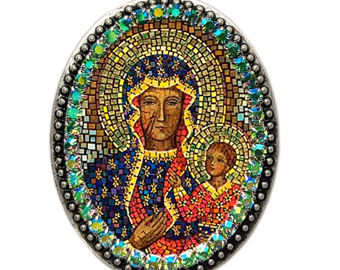 Black Madonna of Czestochowa - Necklace - Patroness of Poland