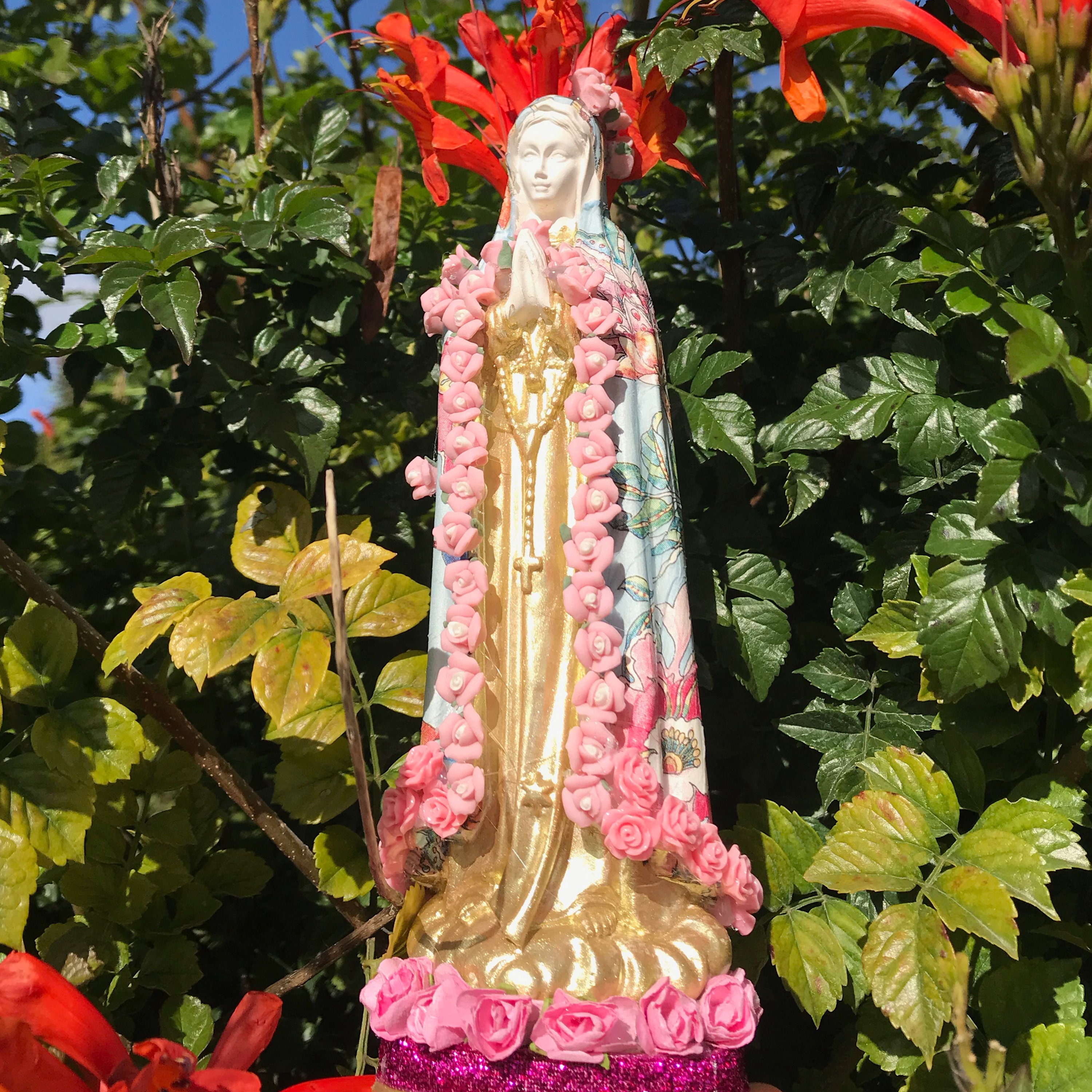 Unique Hand-painted Our Lady Statue; Religious Mary statue; Plaster