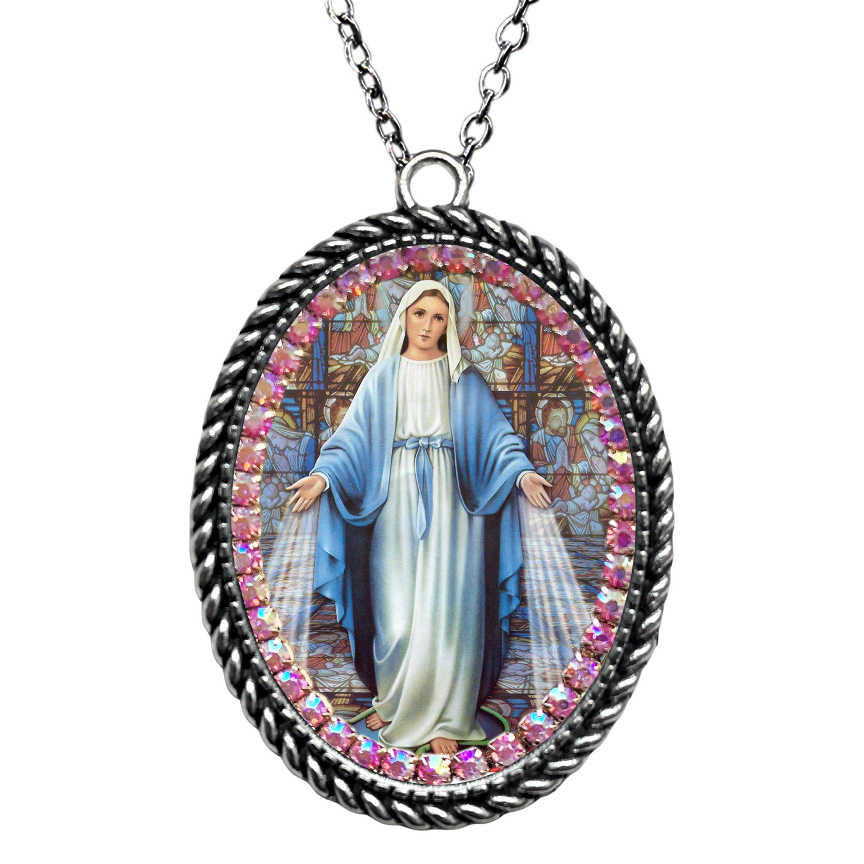 MEDAGLIA ANTICA VERGINE Maria Con Jesus. argento. 1,5 Grammo / 13 MM