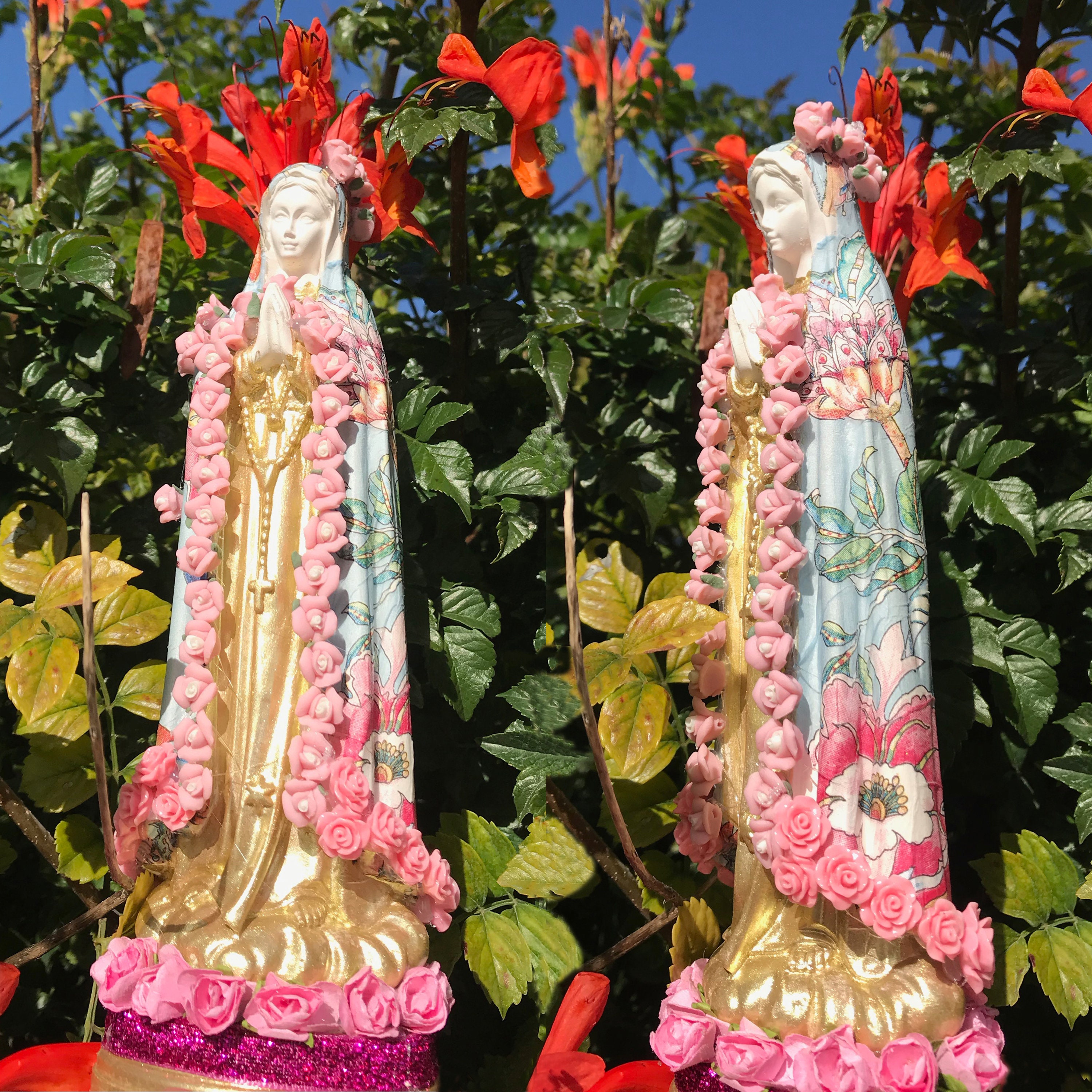 Unique Handpainted Our Lady Statue; Religious Mary statue; Plaster; Catholic; Miracle Mary