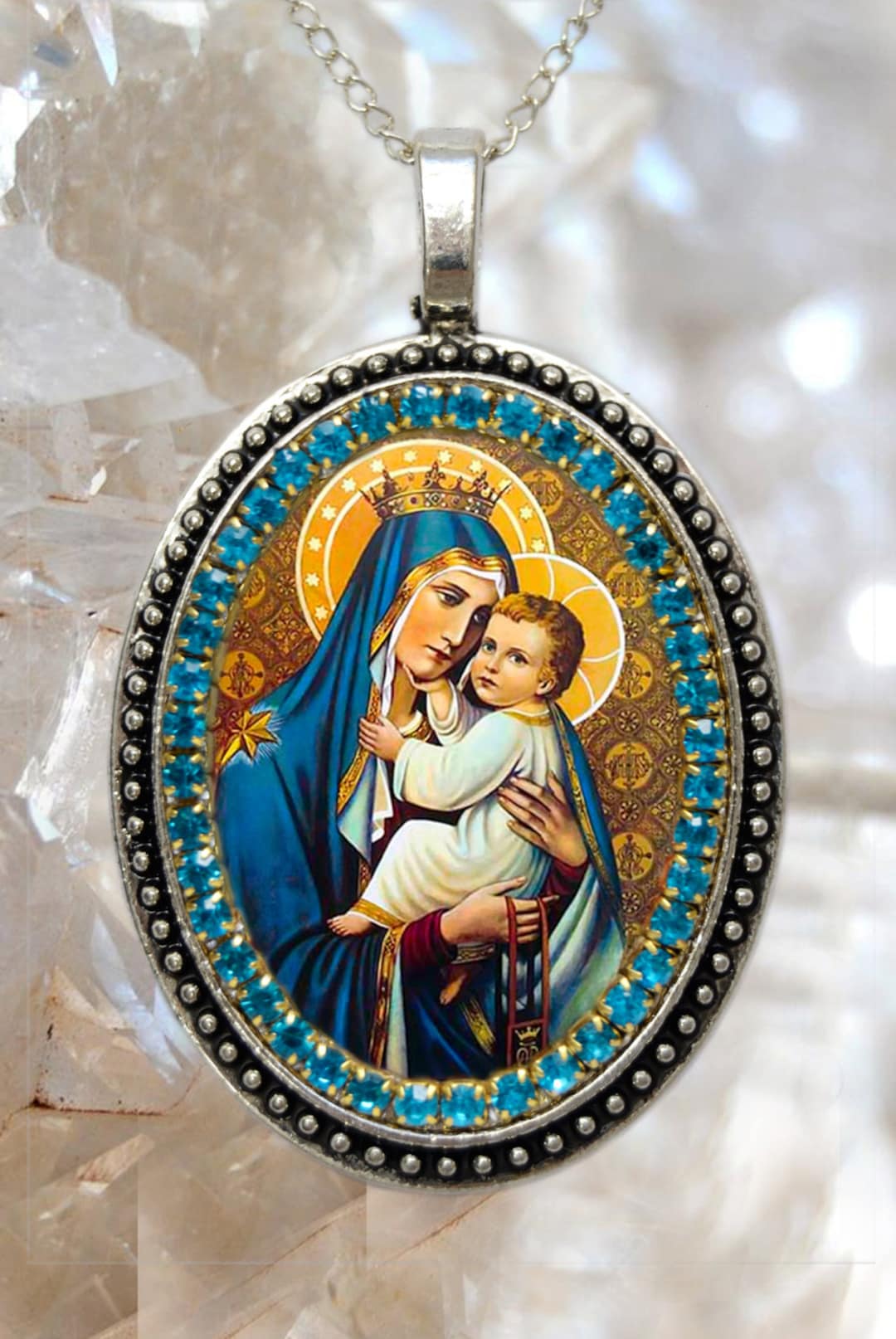 Our Lady of Mount Carmel Handmade Necklace Catholic Christian Religious ...