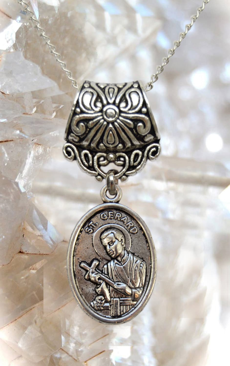 St Gerard Majella , Charm Necklace Catholic Christian Religious Jewelry