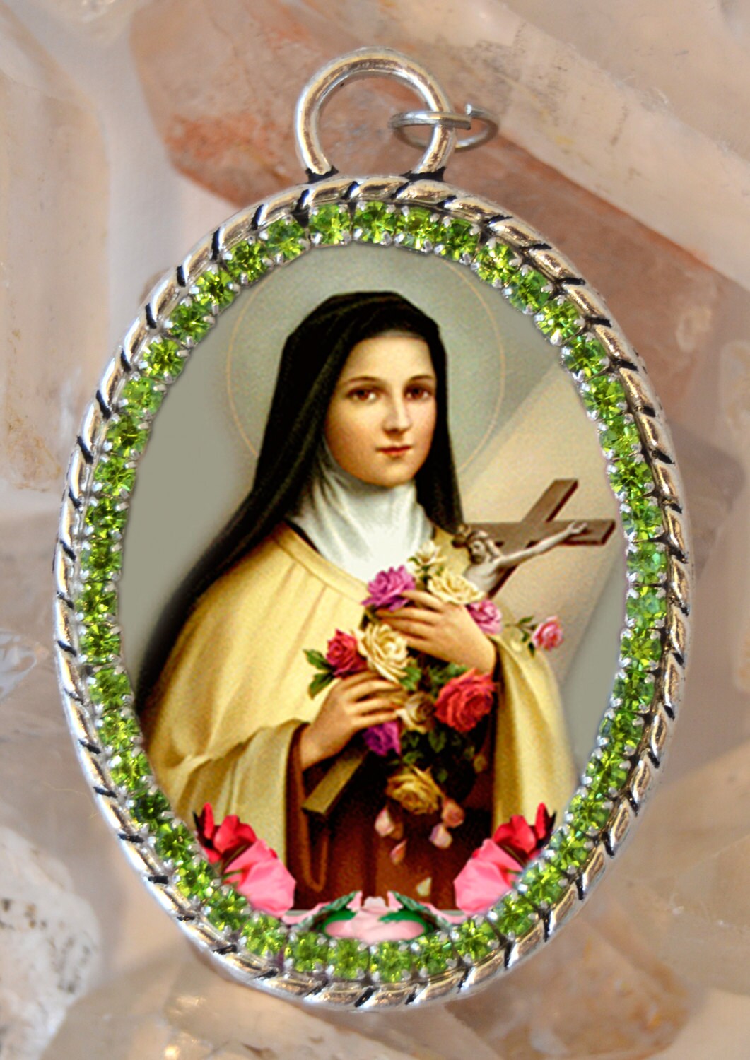 Saint Therese of Lisieux , Santa Teresa,Handmade Necklace Catholic
