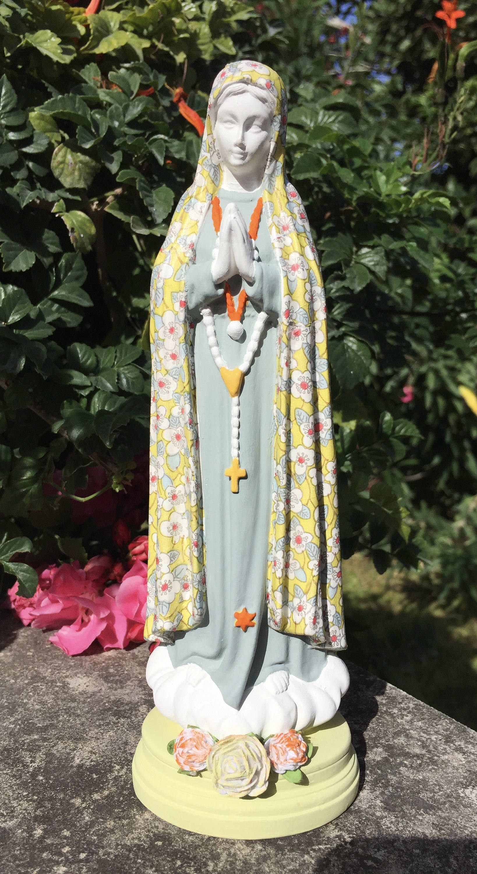 Unique Hand-painted Our Lady Statue; Religious Mary statue; Plaster