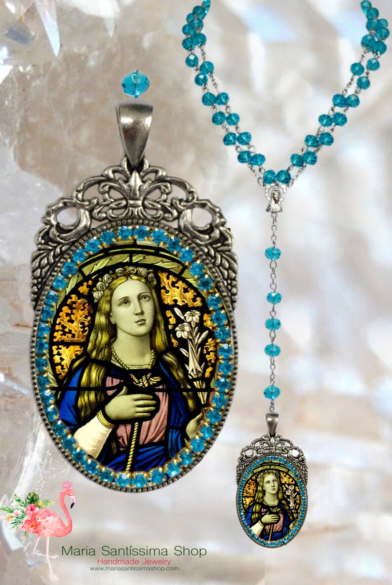 Rosary St. Philomena Patron Saint of Babies Infants and Etsy