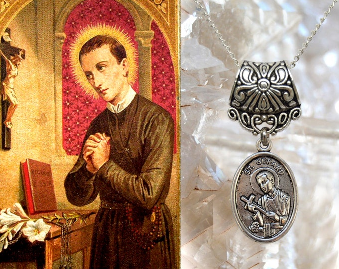 St Gerard Majella , Charm Necklace Catholic Christian Religious Jewelry Pendant