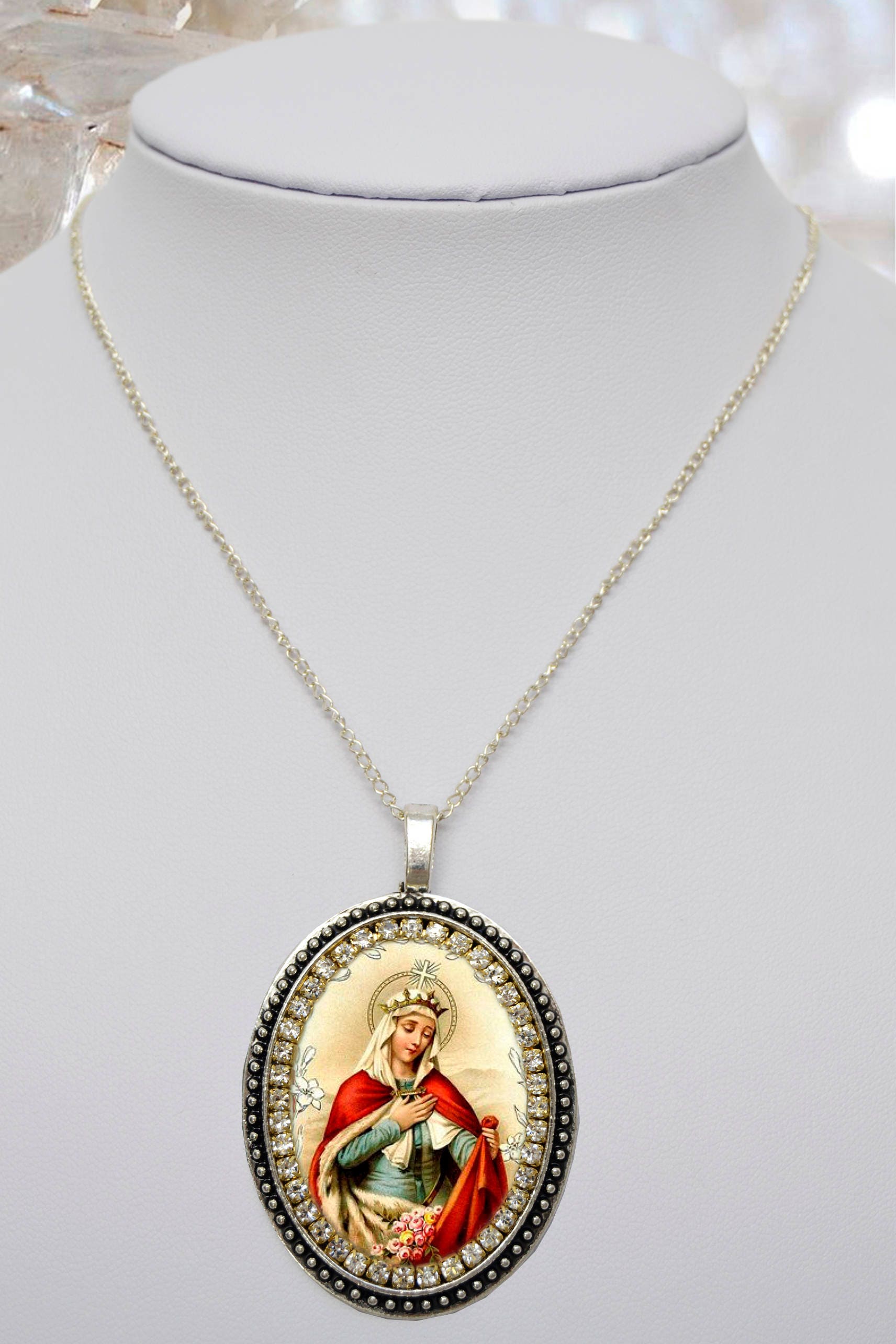 Saint Elizabeth of Hungary Necklace Catholic Christian Religious