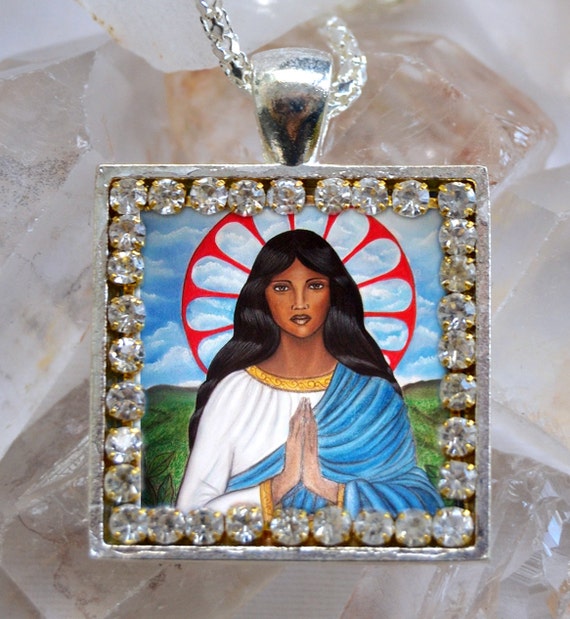 Saint Sarah Kali or Sara Kali Handmade Scapular Necklace Gypsies