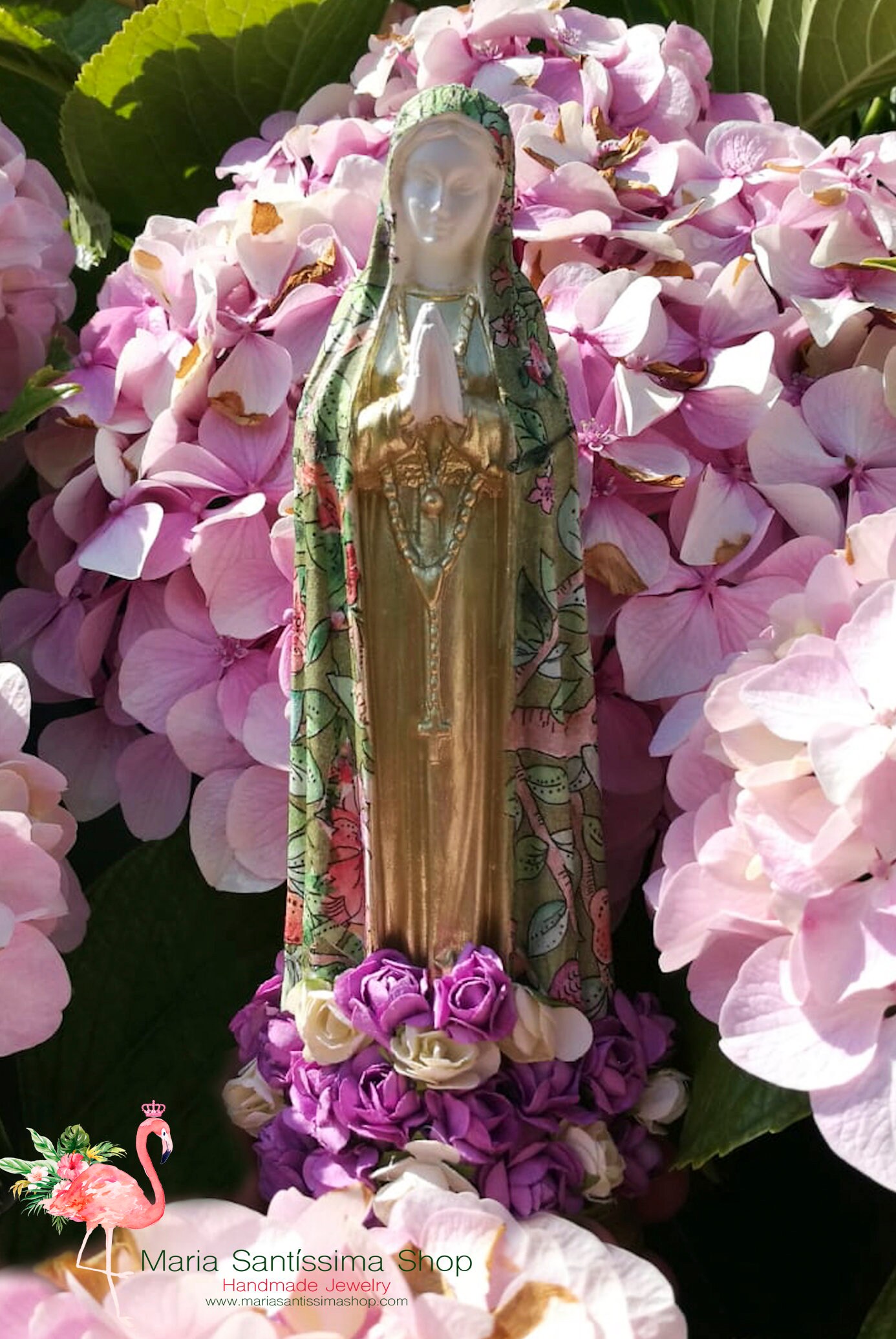 Unique Hand-painted Our Lady Statue; Religious Mary statue; Plaster