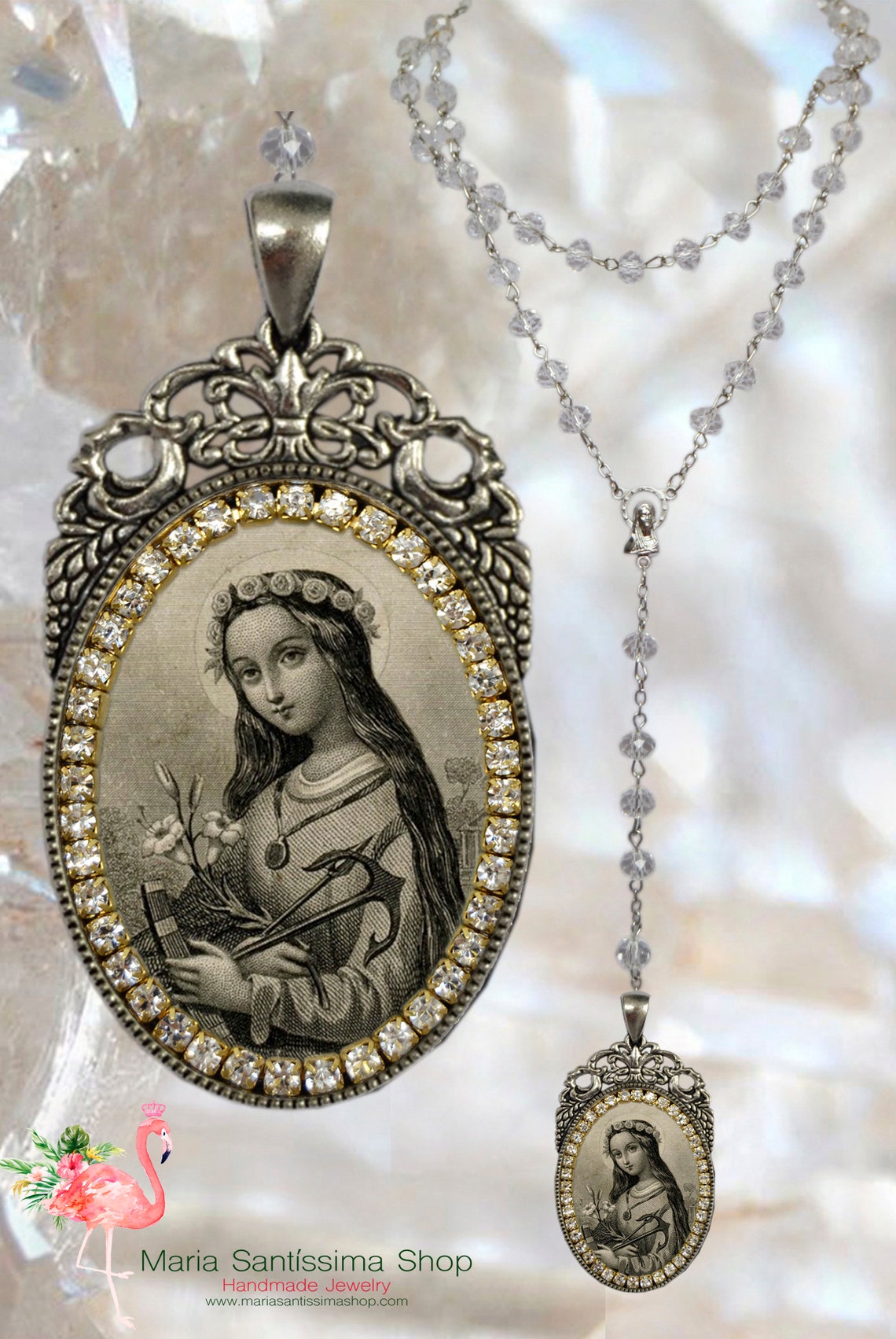 Rosary St. Philomena Patron Saint of Babies Infants and Etsy