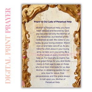 Digital Bundle: Our Lady of Perpetual Help Antique Digital Art & Prayer ...