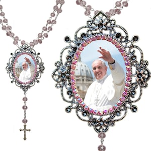Saint Pope Francis Rosary; Pope Francis; Catholic Medal Pendant; Gift of Peace, Humility and Faith; Pope Francis Spiritual Devotion Gift