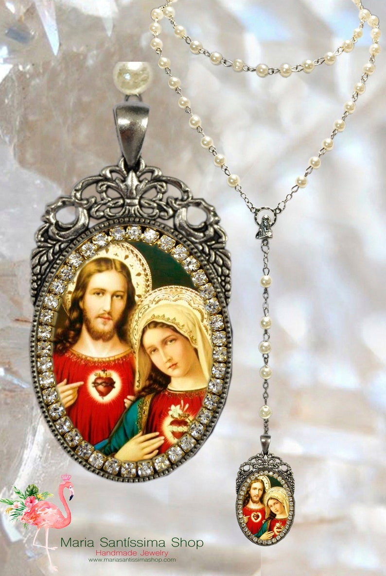 Immaculate Heart of Mary and Sacred Heart of Jesus Rosary | Etsy