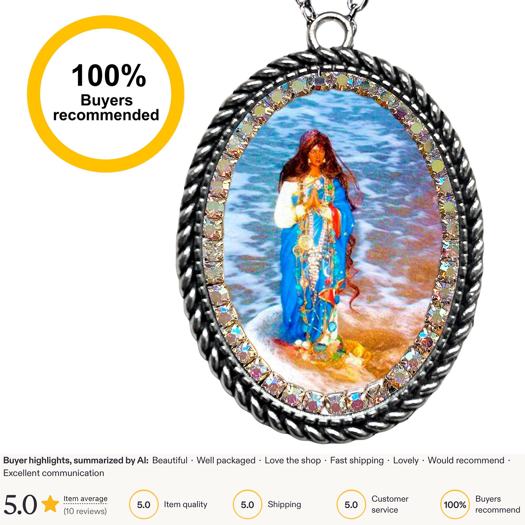 Saint Sarah Kali, Gipsies Necklace, Romani Charm; Gypsy Faith