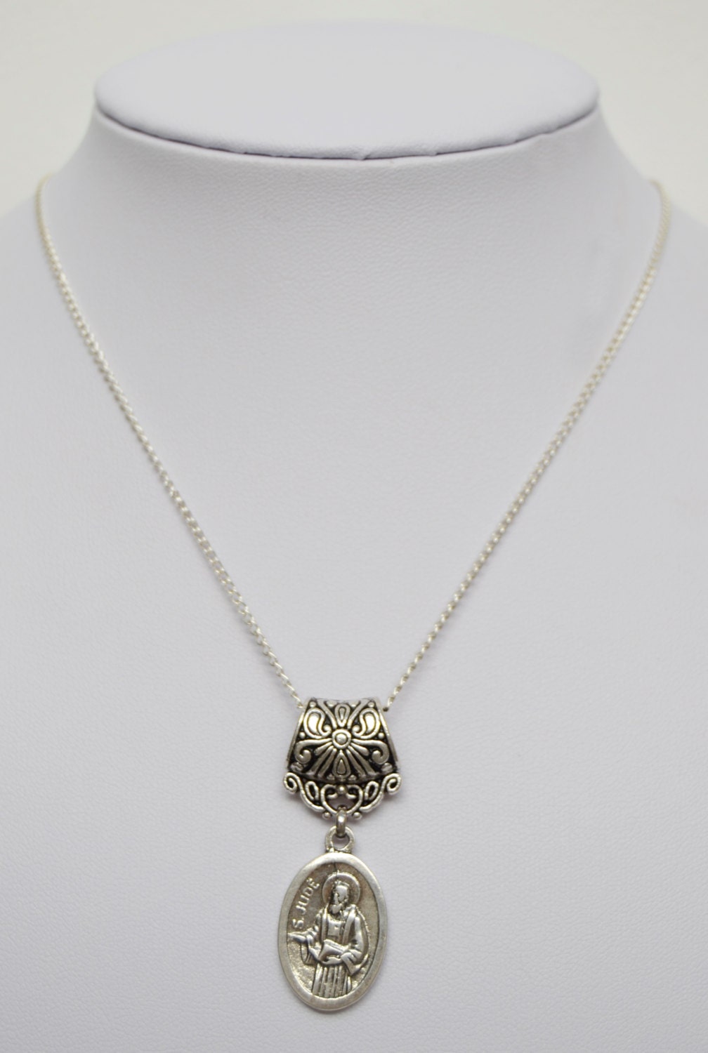 St. Jude Thaddeus The Apostle, Charm Necklace Catholic Christian