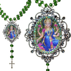 Goddess Lakshmi Rosary; Hindu Rosary for Abundance, Prosperity; Divine Blessings; Spiritual Beads Prayer, Ritual Meditation; Lakshmi Gift
