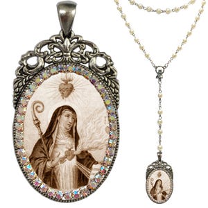 Gertrude the Great; Gertrude of Helfta Rosary; Patronage of the West Indies and Souls in Purgatory; Necklace St Gertrude Gift