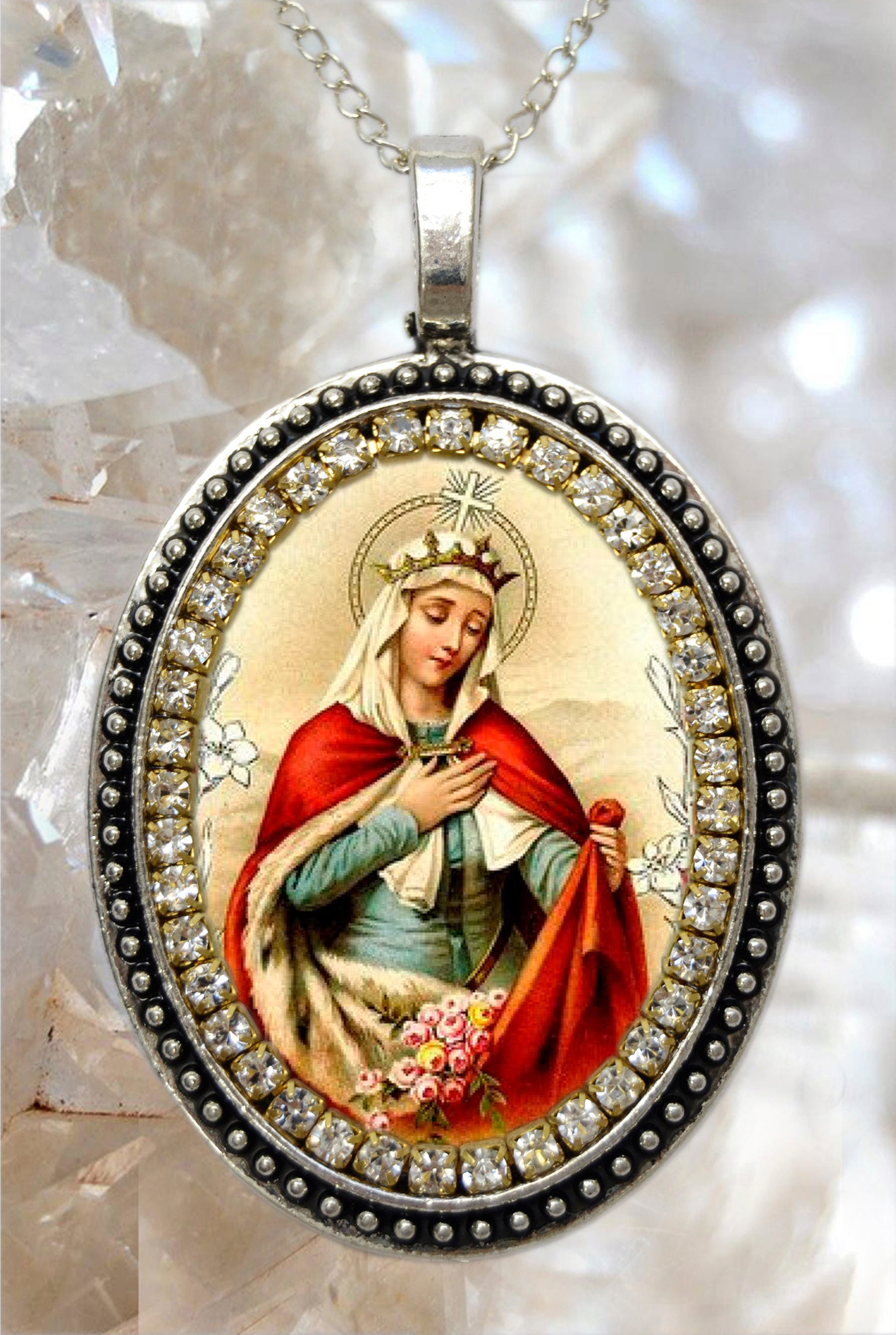 Saint Elizabeth of Hungary Necklace Catholic Christian Religious