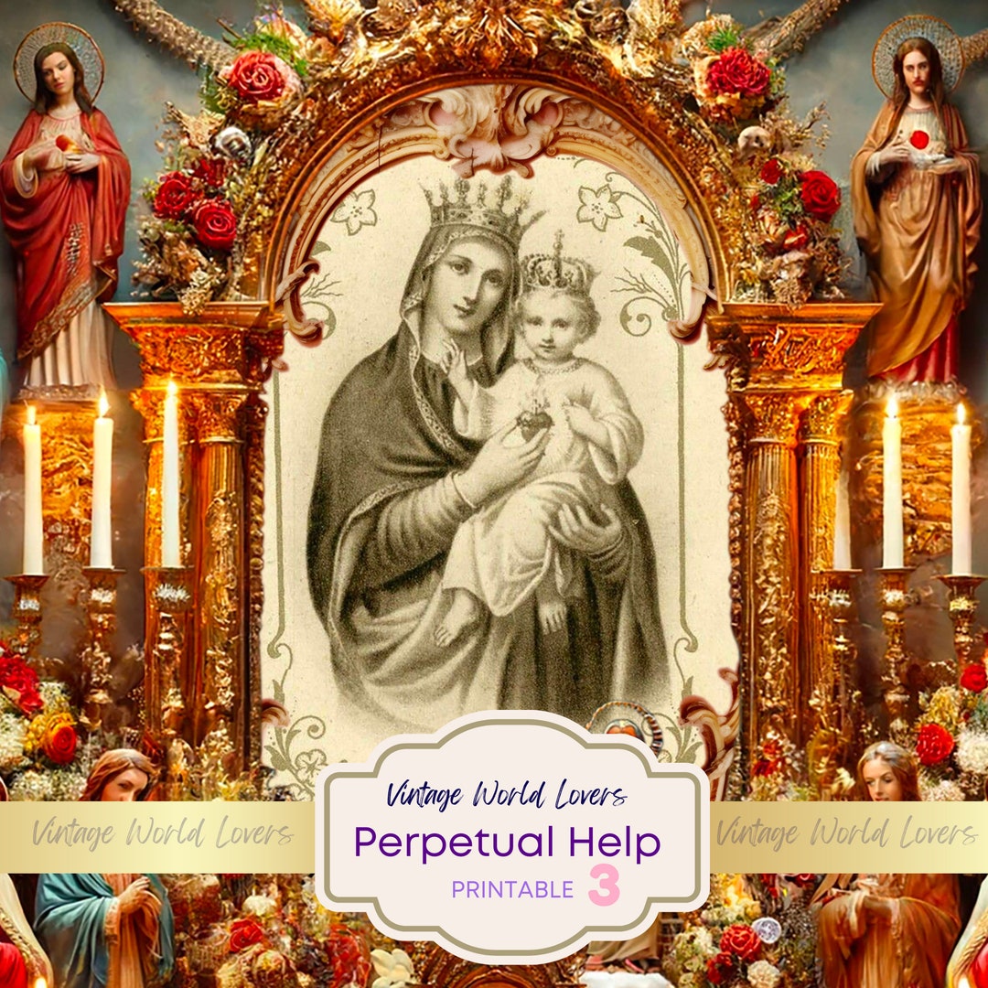 Digital Bundle: Our Lady of Perpetual Help Antique Digital Art & Prayer ...