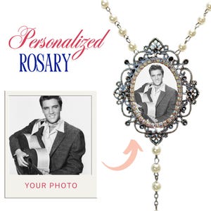 Custom Memorial Rosary with Personalized Photo; Keepsake Rosary; Remembrance Gift for Loved Ones; Catholic Sympathy Gift; Custom YOUR PHOTO