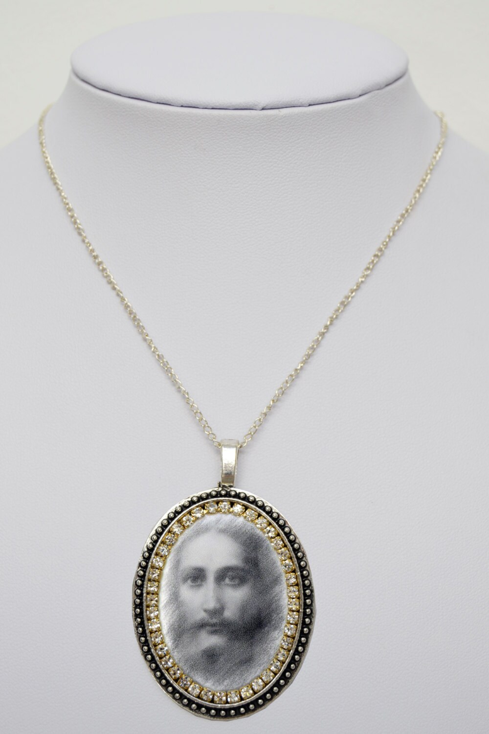 Jesus Christ Handmade Necklace Religious Christian Jewelry Medal Pendant