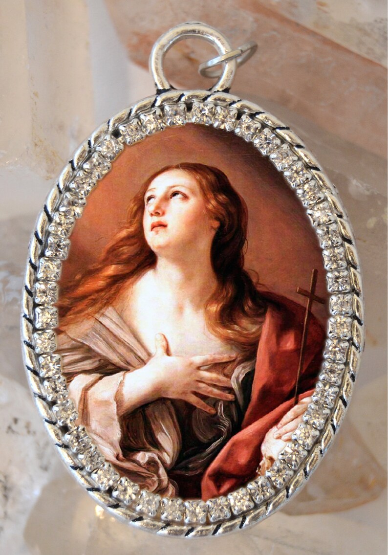 Saint Mary Magdalene Handmade Necklace Catholic Christian image 0