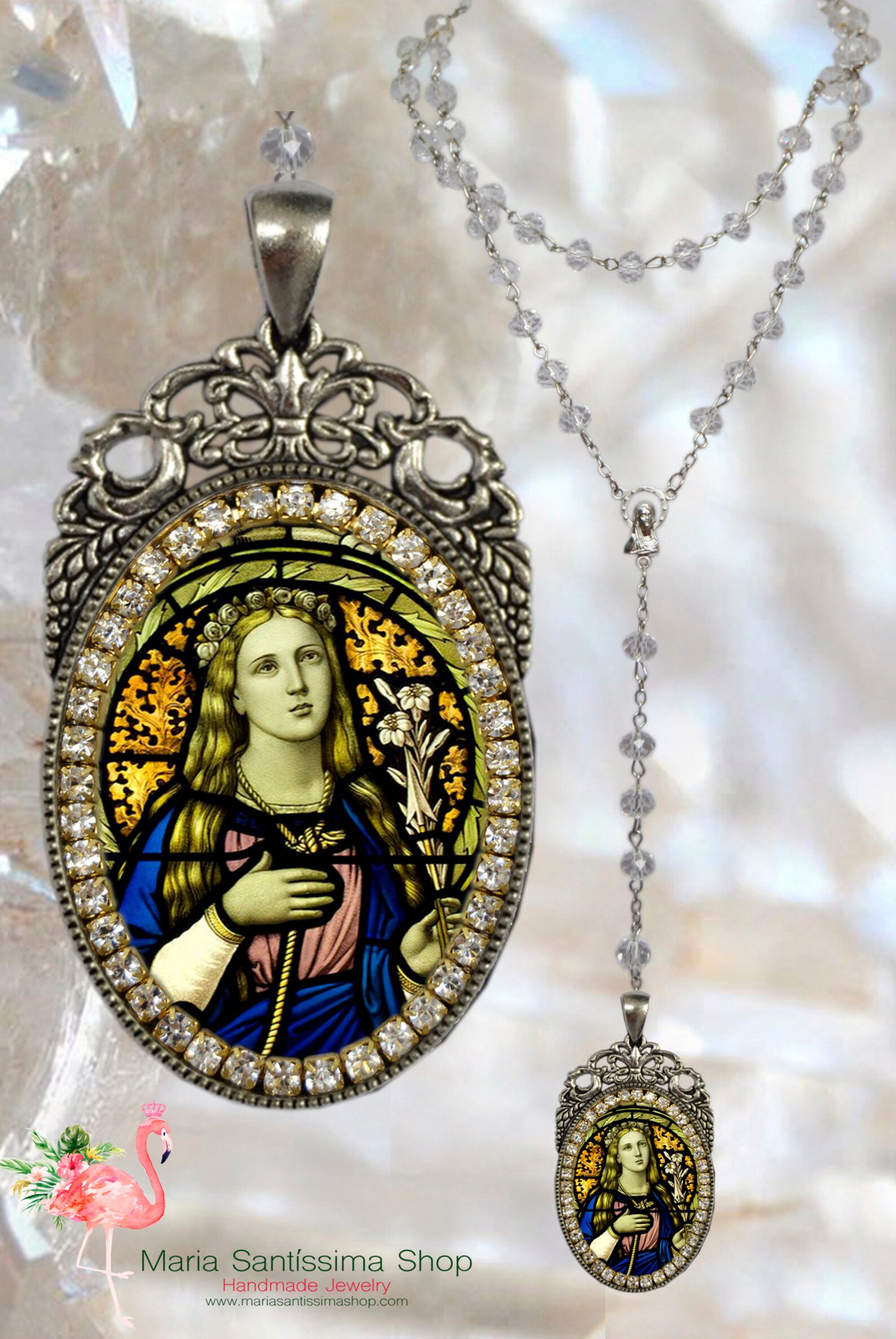 Rosary St. Philomena Patron Saint of Babies Infants and Etsy