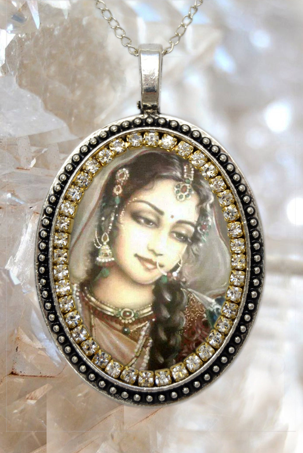 Goddess Parvati Handmade Necklace Hindu Indian Devotion Charm Jewelry