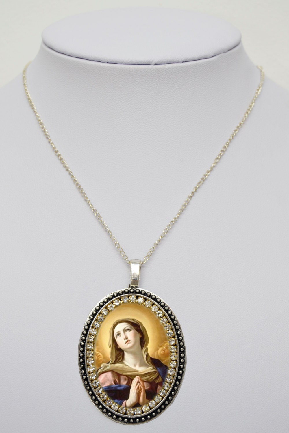 Our Lady Immaculate Conception of Mary Handmade Necklace Catholic