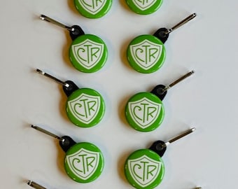 CLASSIC GREEN ~ CTR Zipper Pulls - "Choose the Right" theme (10)