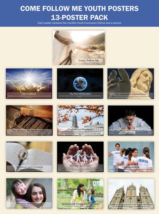 Come Follow Me Youth Theme 13POSTER PACK color Lds Yw & Etsy