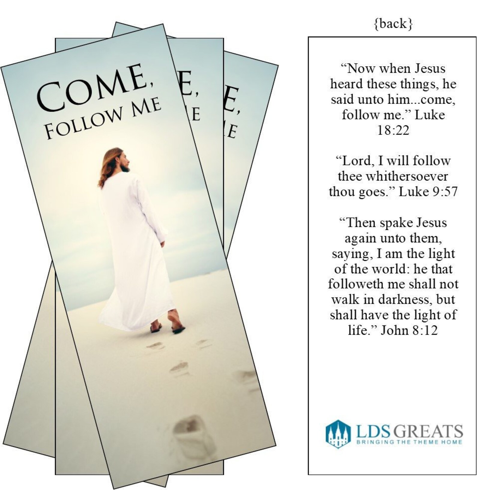 TEN BOOKMARKS Come Follow Me LDS Etsy