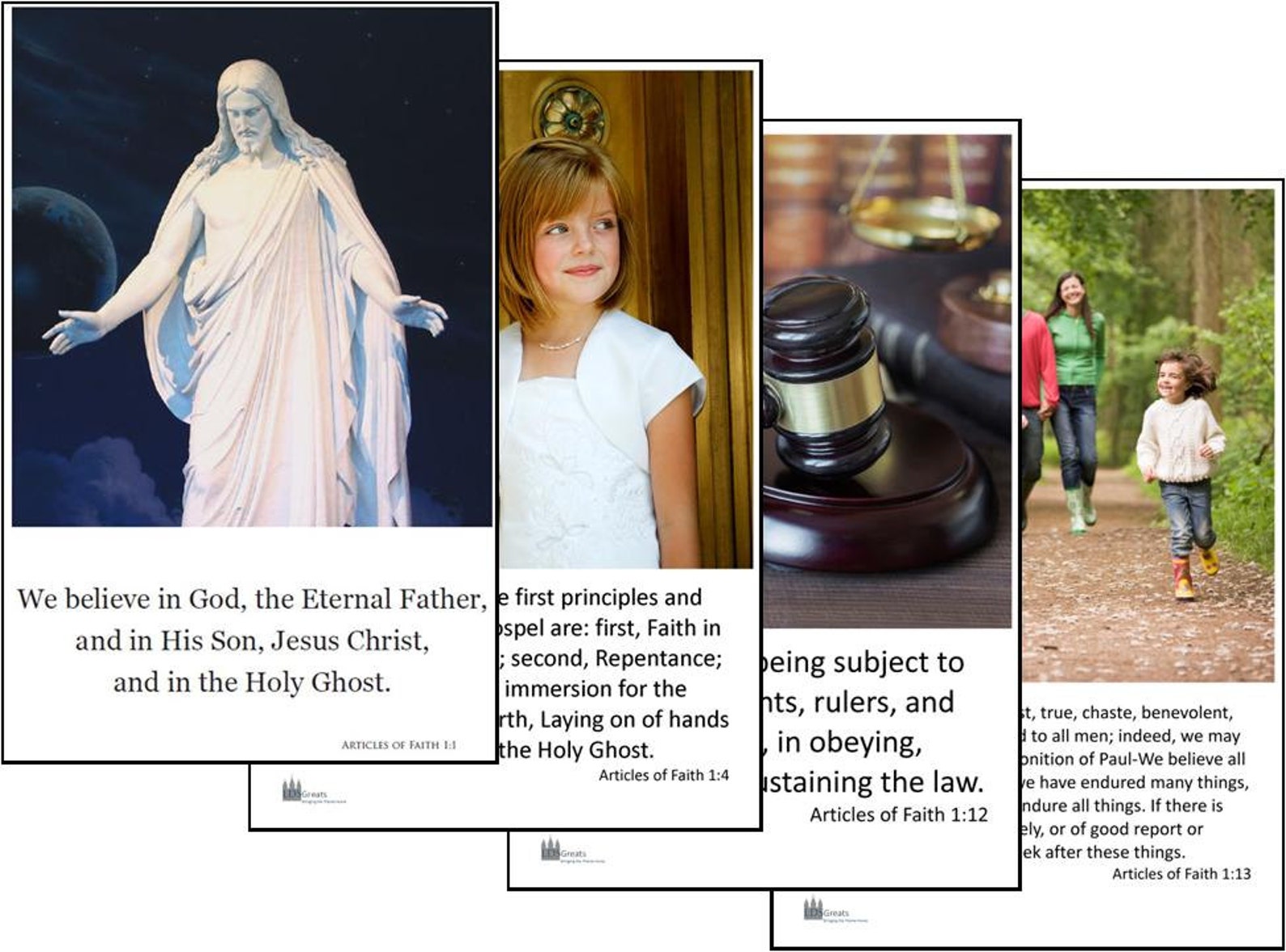 Articles of Faith CARDS DOWNLOAD LDS Primary Etsy
