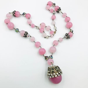 Gripoix Poured glass French necklace .