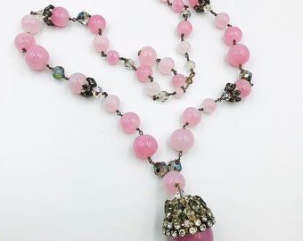 Gripoix Poured glass French necklace Sautoir