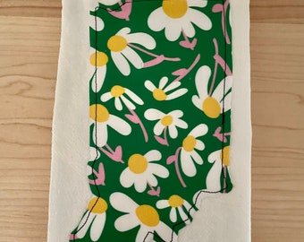 Indiana Flour Sack Towel, Kitchen Dish Towel, Tea Towel, Housewarming Gift, Hostess Gift