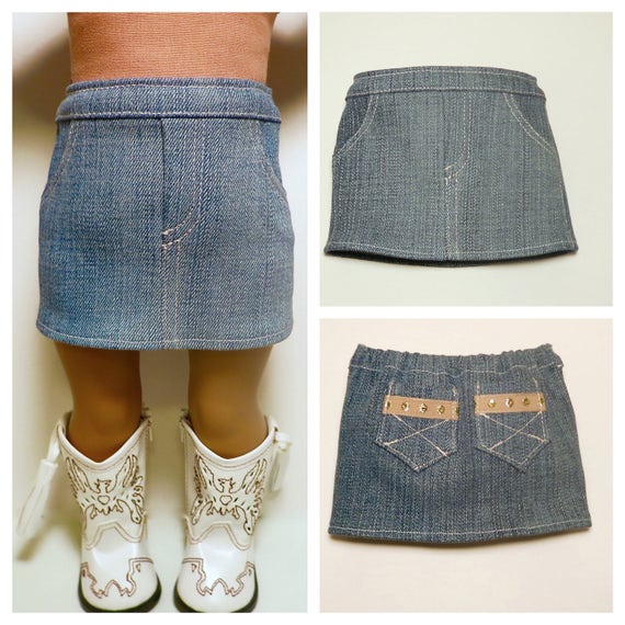 Western Red Star 4 pc Cowgirl Skirt Set for American Girl 18/" Doll Clothes