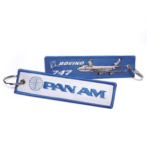 Chaveiro bordado da Pan Am Airlines