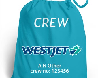 Westjet Airlines Crew Cotton Shoe Bag