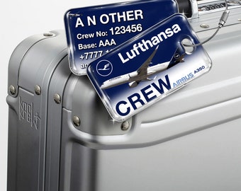 Etiqueta de equipaje A350 de Lufthansa Airlines
