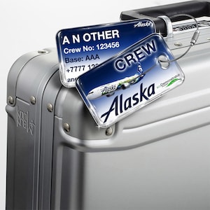 Alaska Airlines B737 MAX Crew Luggage Tag